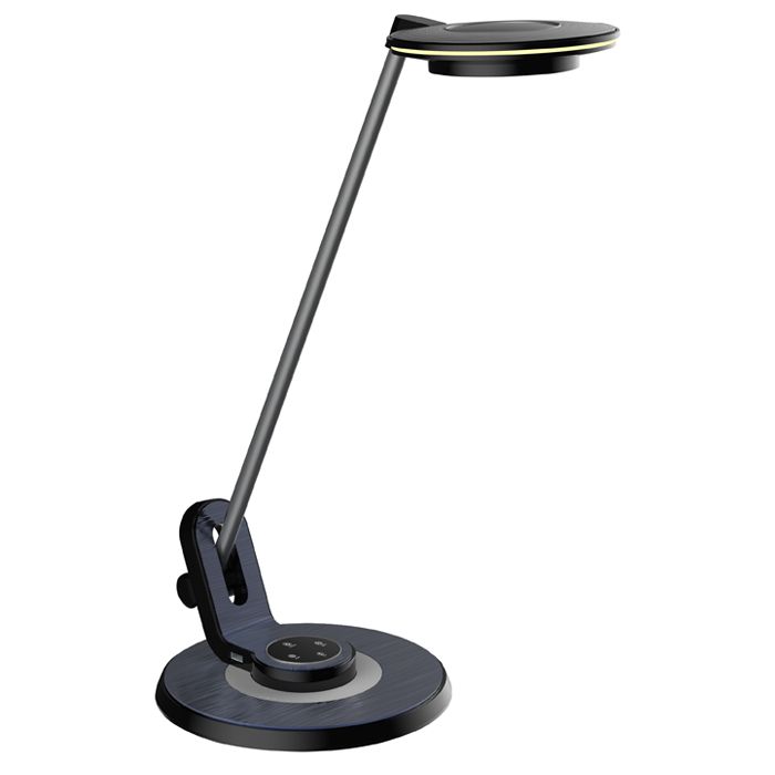 LED stolní lampa LIMA 8W 450lm - stříbrná -stmívatelná, volitelná barva světla, USB port